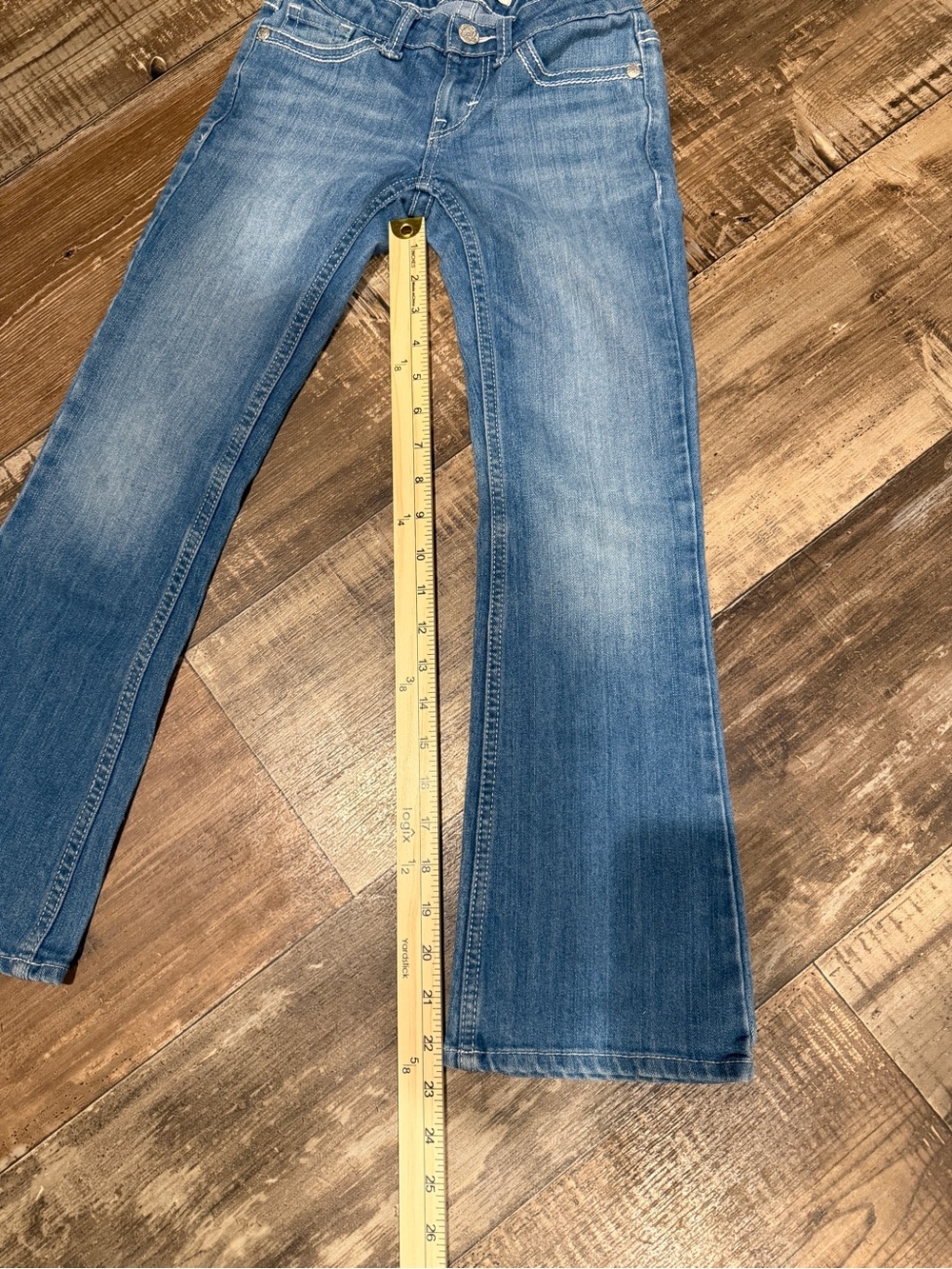 Levi’s Girls Size 7 Regular Bootcut Blue Jeans - Picture 4 of 9